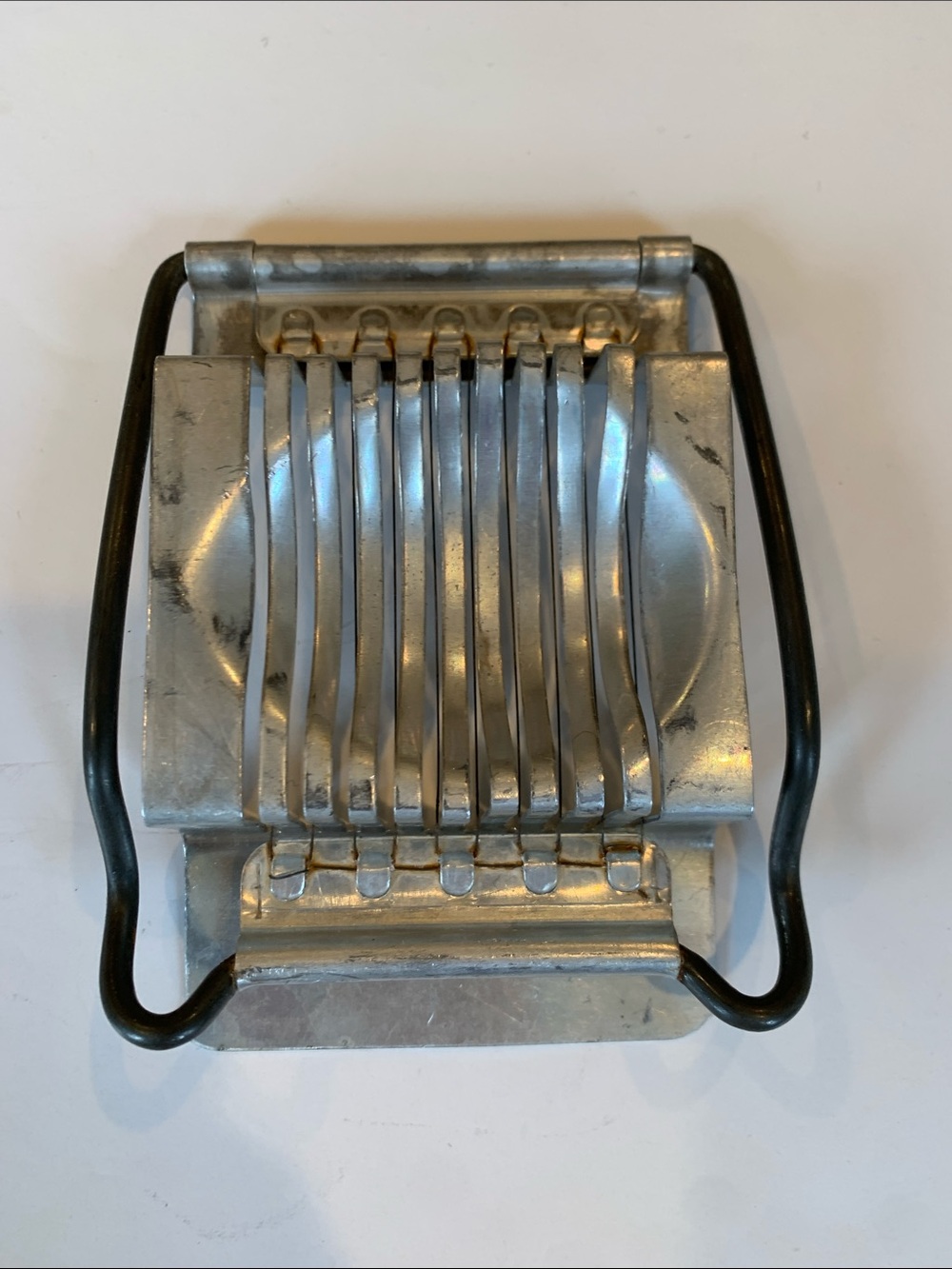 Vintage Cast Aluminum Wire Egg Slicer Heavy Duty Metal Kitchen Tool Retro Decor